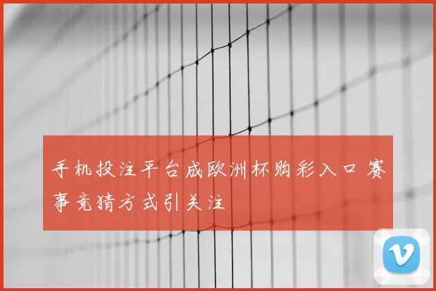 手机投注平台成欧洲杯购彩入口 赛事竞猜方式引关注